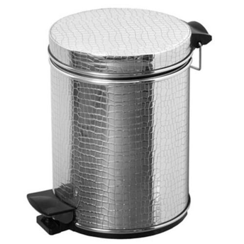 Ведро для мусора AVS серебро (кро...